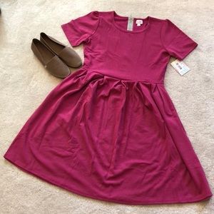 LuLaRoe Amelia Dress 2XL New With Tags Solid Color